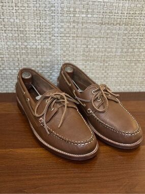 Thursday Boot Co. Handsewn Boat Shoes Loafers Brown Full-Grain Leather 10.5